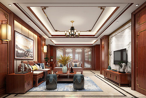 陕州小清新格调的现代简约别墅中式设计装修效果图
